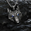 FENRIR - Colar Lobo Azul em Aço Inoxidável Necklace Tesouros Vikings