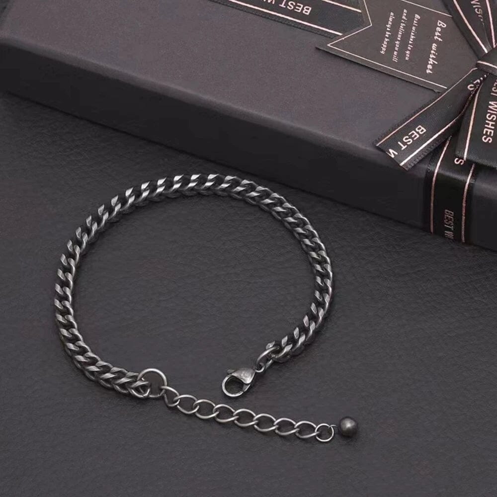 FREIR - Pulseira Masculina em Aço Inoxidável Bracelet Tesouros Vikings