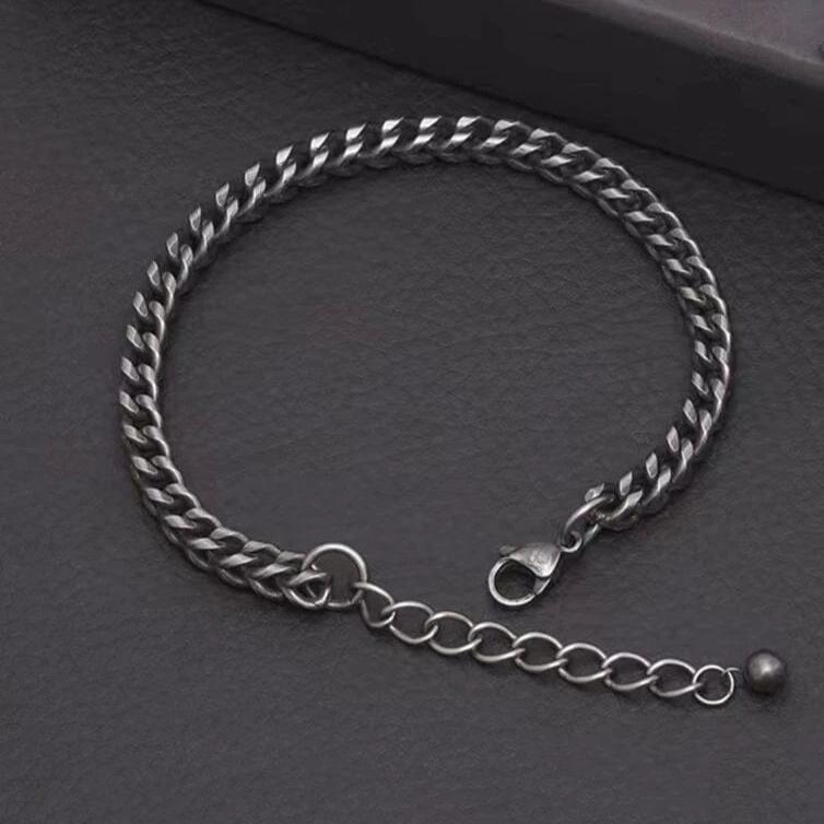 FREIR - Pulseira Masculina em Aço Inoxidável Bracelet Tesouros Vikings