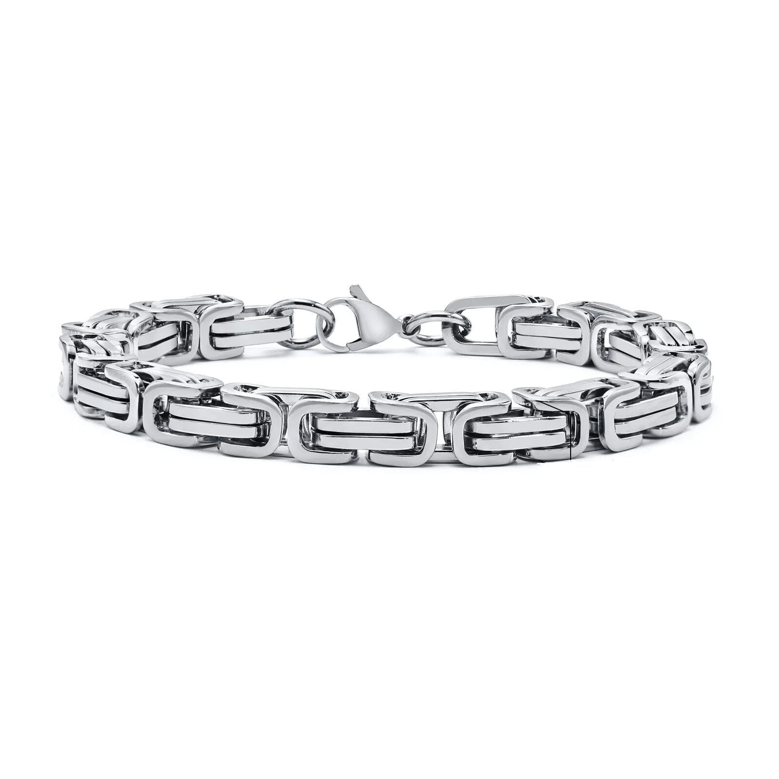 FREY - Pulseira de Corrente Masculina em Aço Inoxidável Bracelet Tesouros Vikings