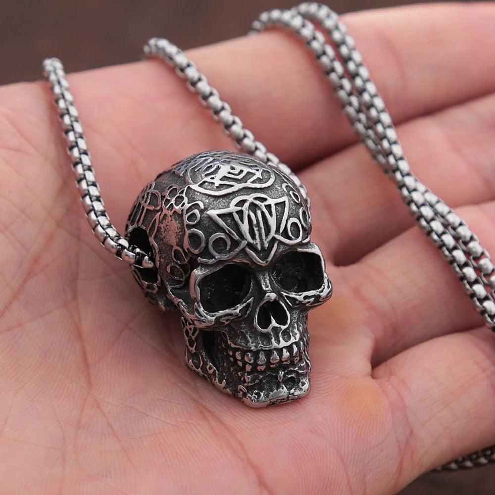 Gothic Skull - Colar em Aço Inoxidável Necklace Tesouros Vikings