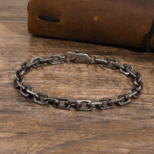 Halfdan - Pulseira Masculina em Aço Inoxidável Bracelet Tesouros Vikings