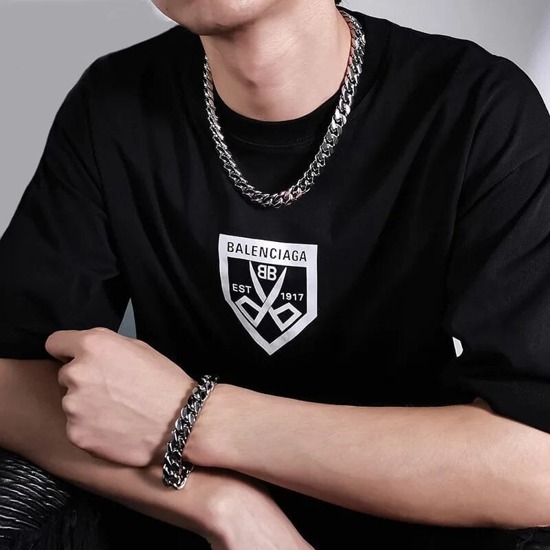 HARALD - Pulseira Masculina em Aço Inoxidável Bracelet Tesouros Vikings