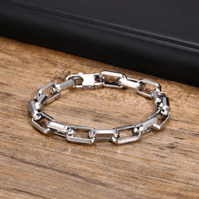 HORIK - Pulseira Masculina em Aço Inoxidável Bracelet Tesouros Vikings