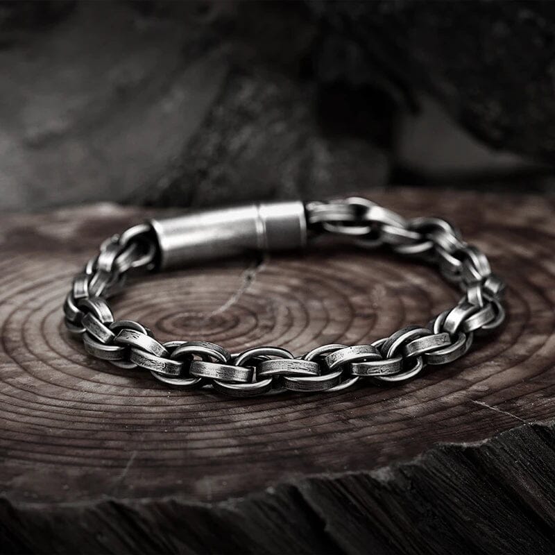 KVASIR - Pulseira Masculina em Aço Inoxidável Bracelet Tesouros Vikings