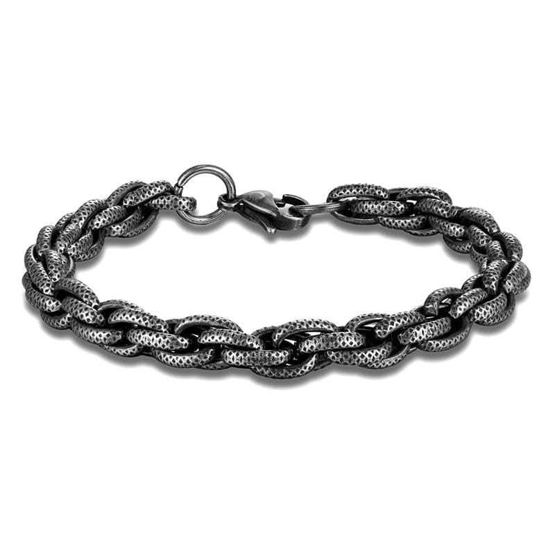 LOKI - Pulseira Masculina de Aço Bracelet Tesouros Vikings