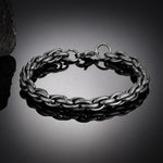 LOKI - Pulseira Masculina de Aço Bracelet Tesouros Vikings