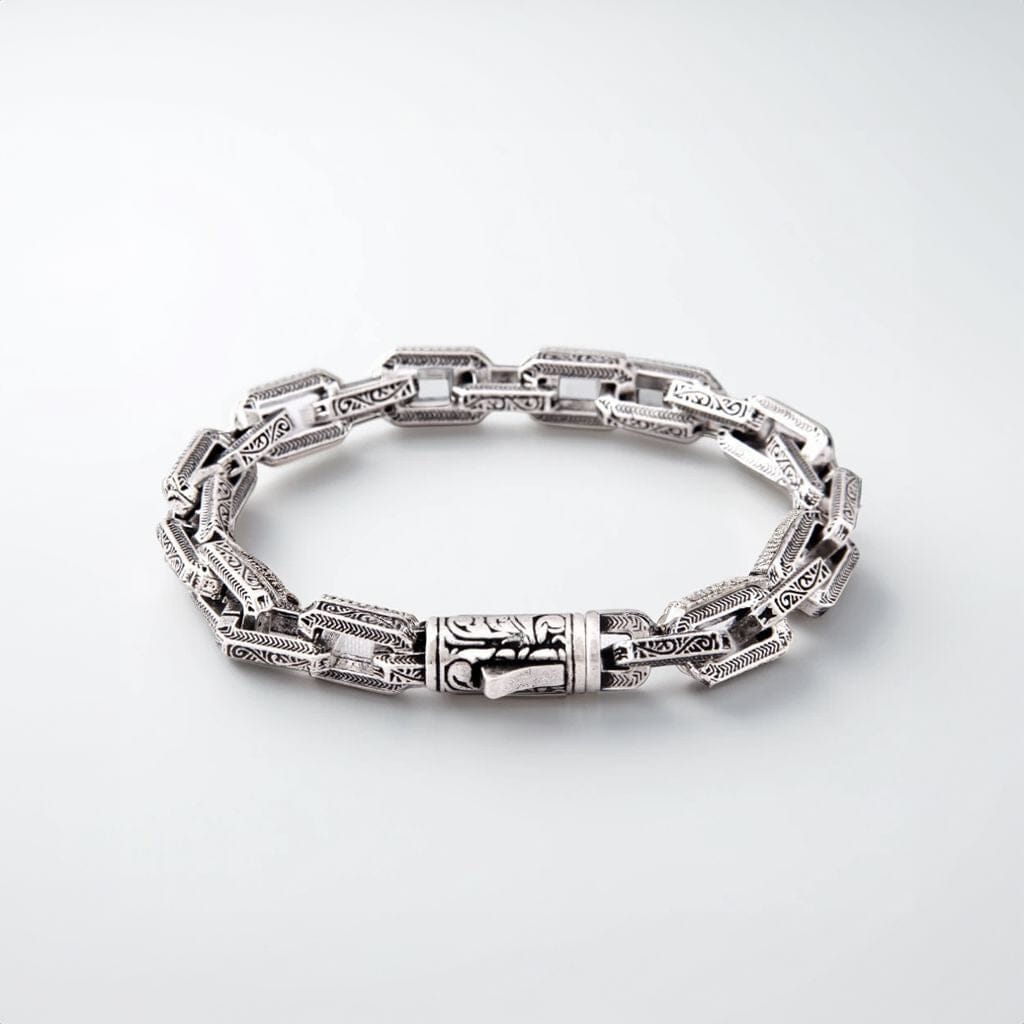 ODIN - Pulseira Masculina de Elos Bracelet Tesouros Vikings