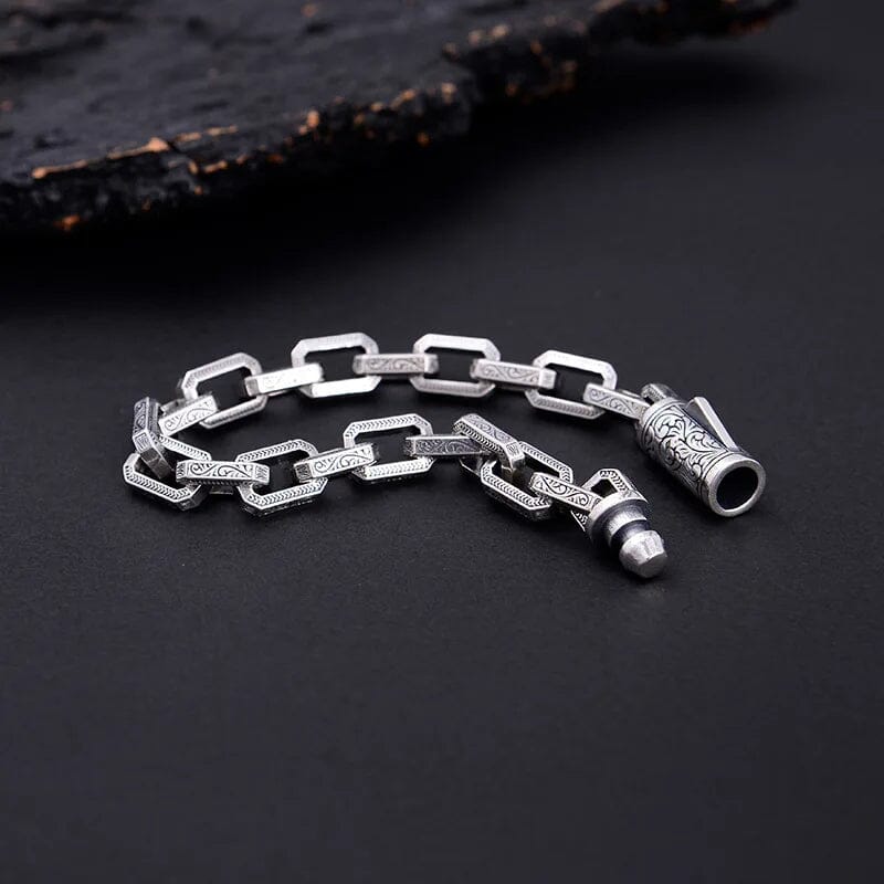 ODIN - Pulseira Masculina em Aço Bracelet Tesouros Vikings