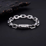 ODIN - Pulseira Masculina em Aço Bracelet Tesouros Vikings