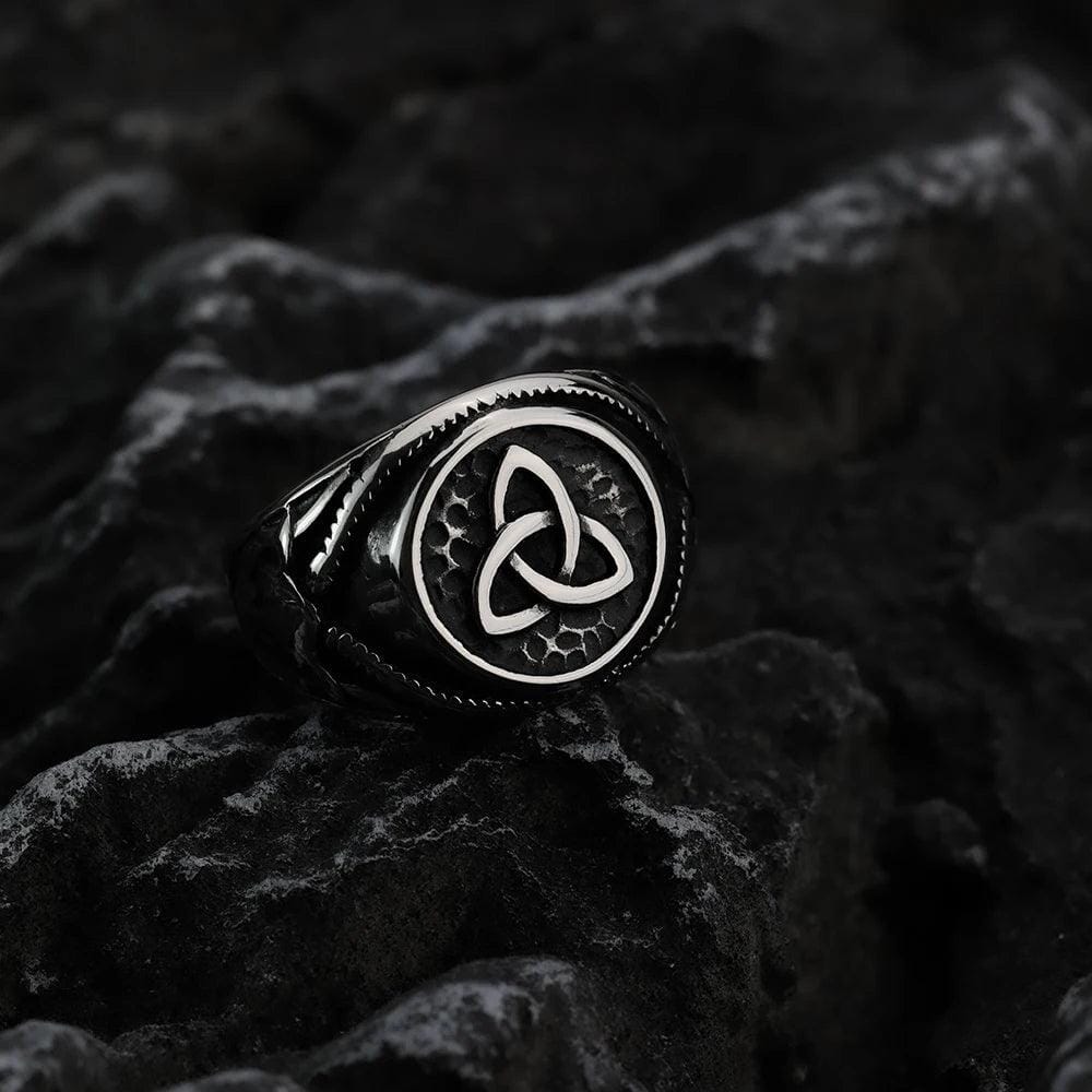 ODIN TRISKELION - Anel de Aço Inoxidável Ring Tesouros Vikings