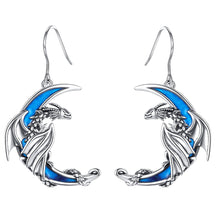 Par de Brincos Dragão de Cristal - Prata 925 Earrings Tesouros Vikings