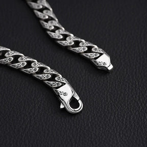 Pulseira Asgard em Prata 925 Bracelet Tesouros Vikings