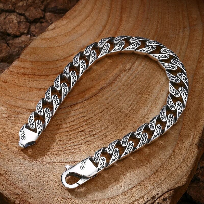 Pulseira Asgard em Prata 925 Bracelet Tesouros Vikings