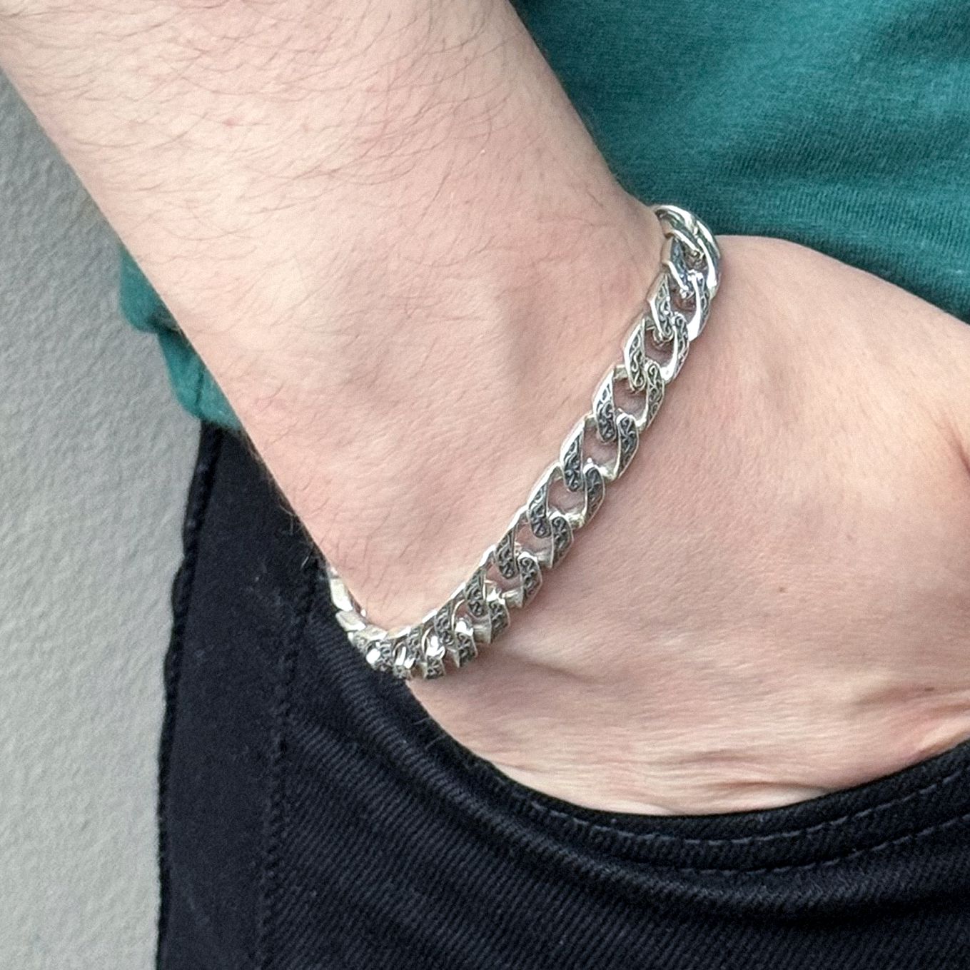 Pulseira Asgard em Prata 925 Bracelet Tesouros Vikings