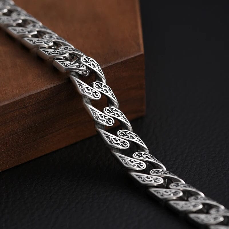 Pulseira Asgard em Prata 925 Bracelet Tesouros Vikings