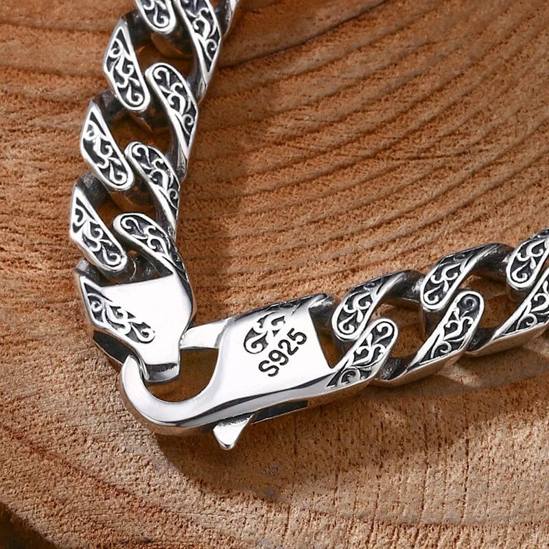 Pulseira Asgard em Prata 925 Bracelet Tesouros Vikings