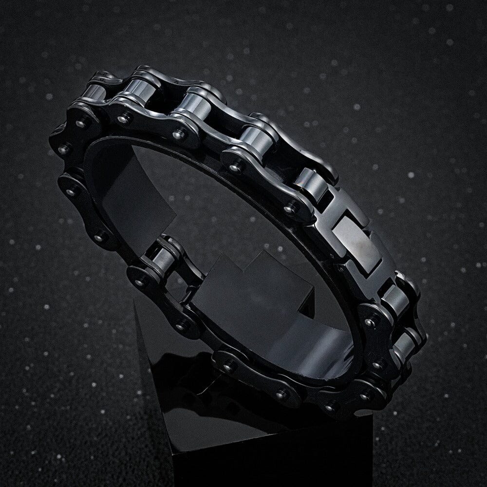 Pulseira Corrente de Moto Masculina em Aço Inoxidável Bracelet Tesouros Vikings