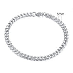 Pulseira Cubana Masculina em Aço Inoxidável Bracelet Tesouros Vikings