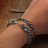 Pulseira Dragon Lord em Prata 925 Bracelet Tesouros Vikings