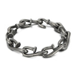 Pulseira Masculina de Pregos em Aço Inoxidável Bracelet Tesouros Vikings