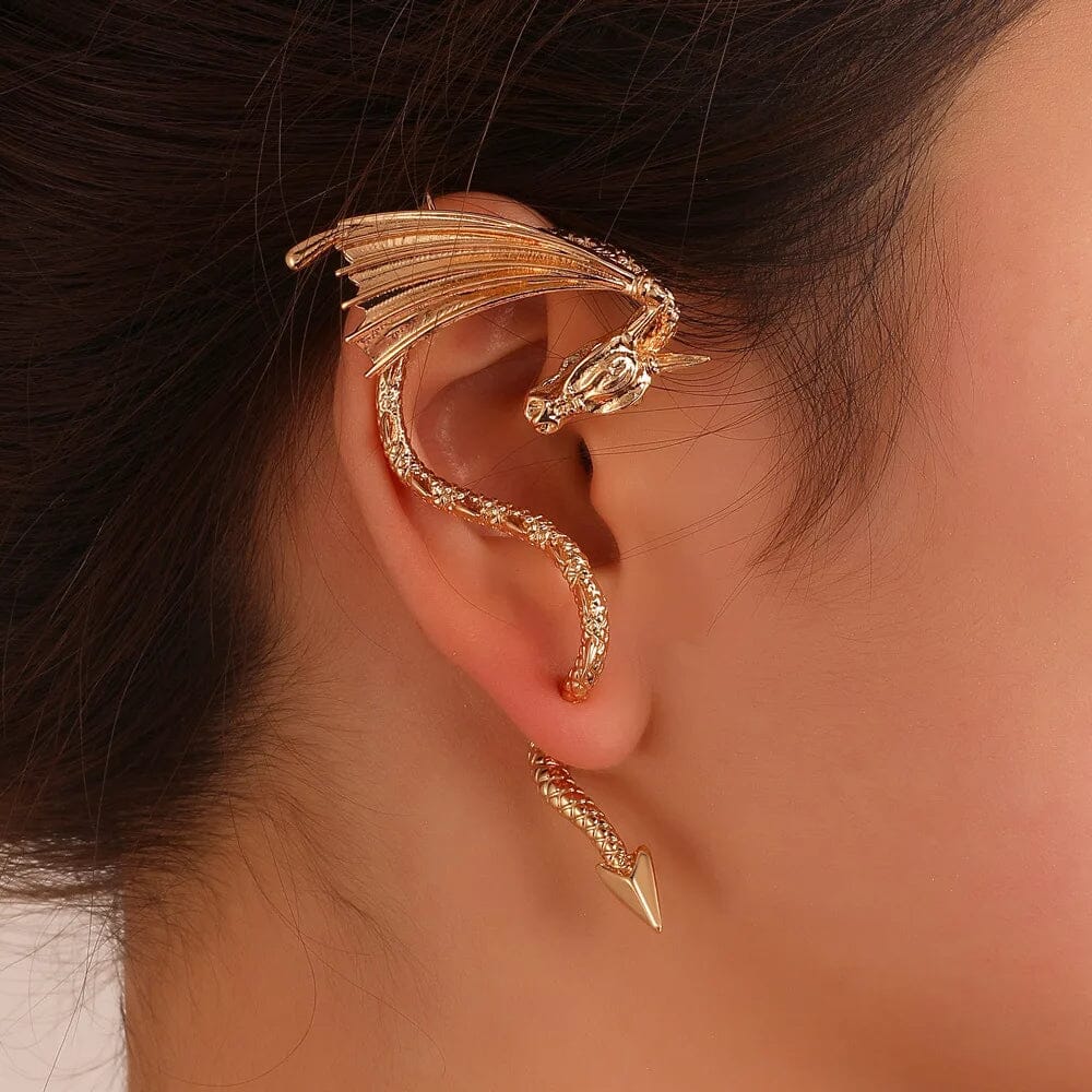 Shine Dragon - Brinco Estilo Ear Cuff earrings Tesouros Vikings