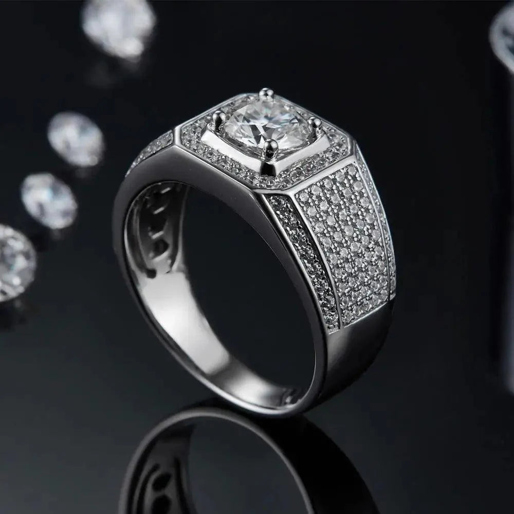 THOR - Anel Moissanite em Prata 925 até 3 Quilates ring Tesouros Vikings