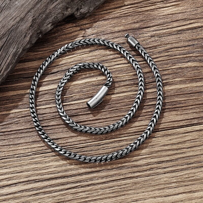 TYR - Colar Masculino em Aço Inoxidável Necklace Tesouros Vikings