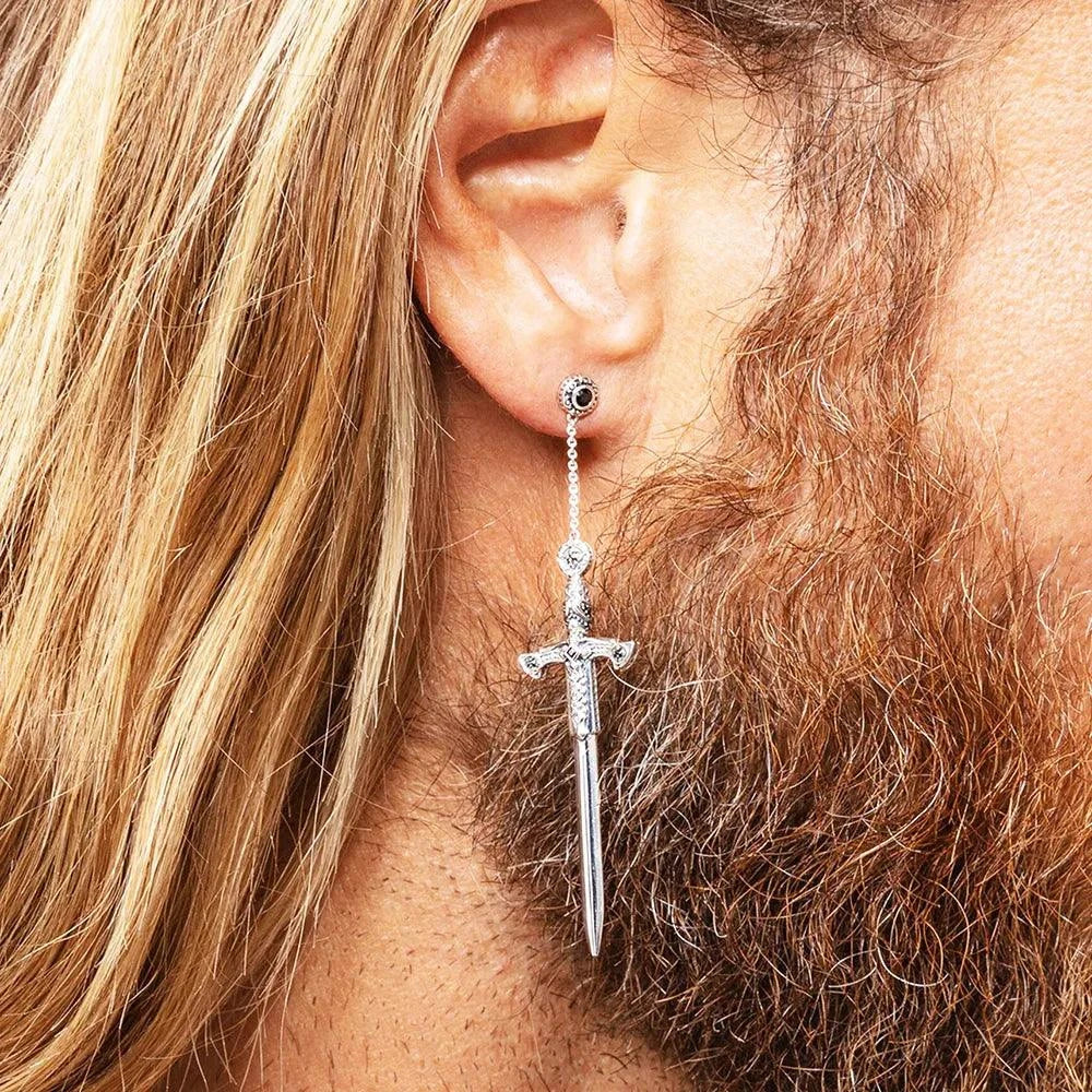 Tyrfing - Par de Brincos de Espada em Prata 925 earrings Tesouros Vikings