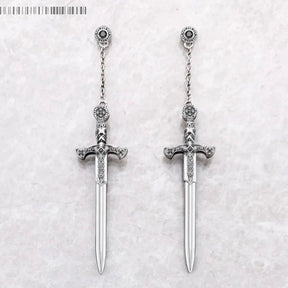 Tyrfing - Par de Brincos de Espada em Prata 925 earrings Tesouros Vikings
