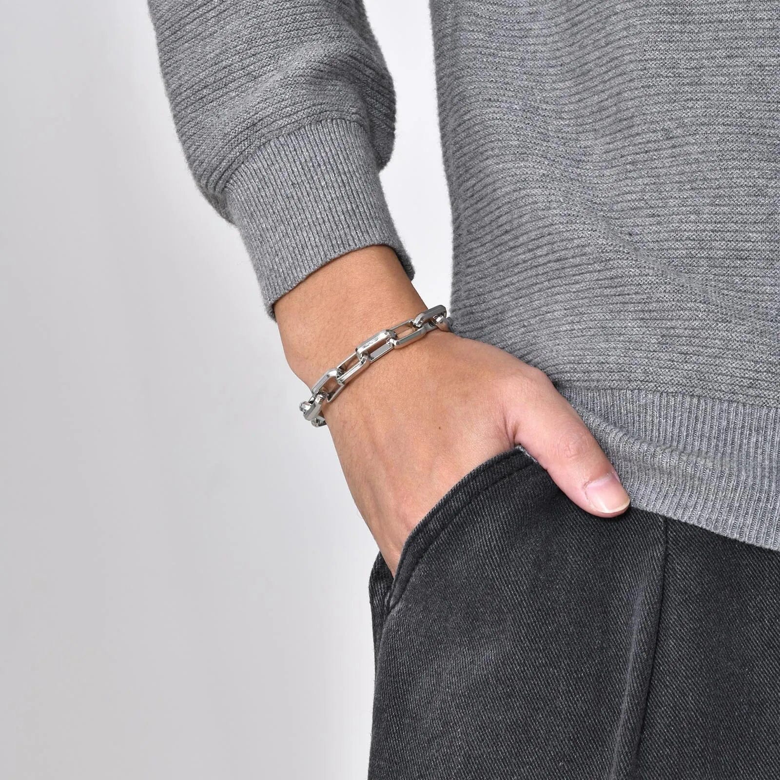 UBBA - Pulseira Masculina em Aço Inoxidável Bracelet Tesouros Vikings