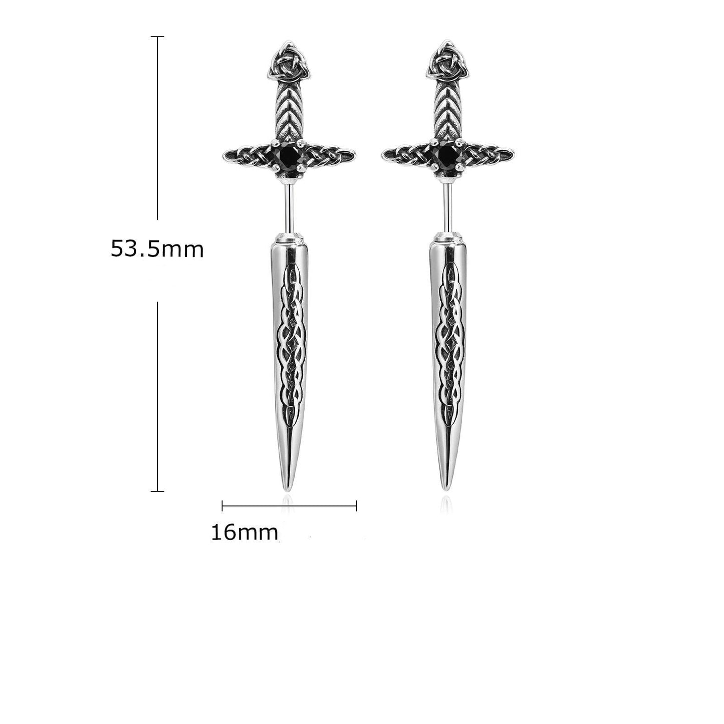 Ulfberht - Brinco de Espada Viking em Aço Inoxidável Earrings Tesouros Vikings