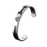 Valknut - Pulseira Masculina em Aço Inoxidável Bracelet Tesouros Vikings