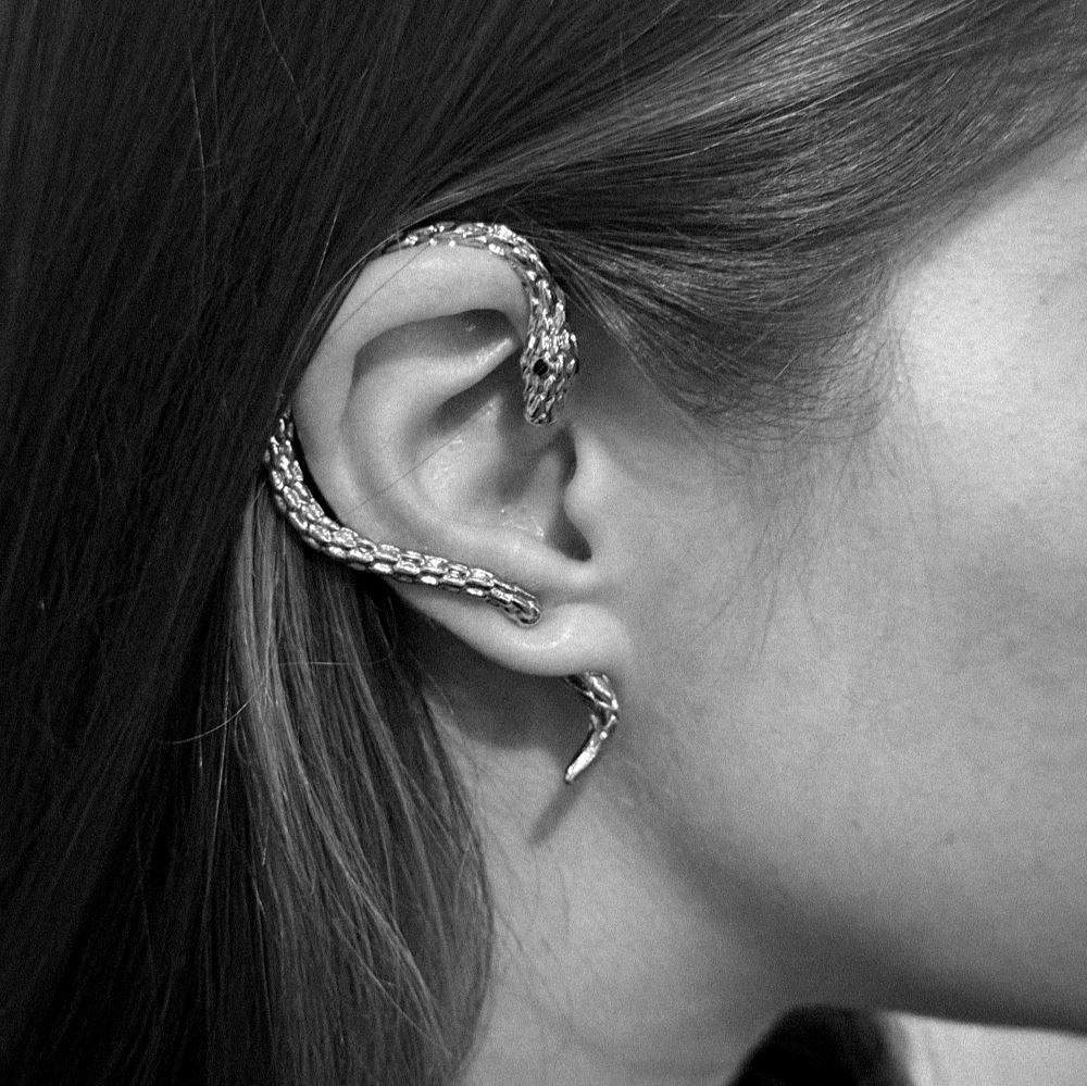 Víbora - Brinco Estilo Ear Cuff Earrings Tesouros Vikings